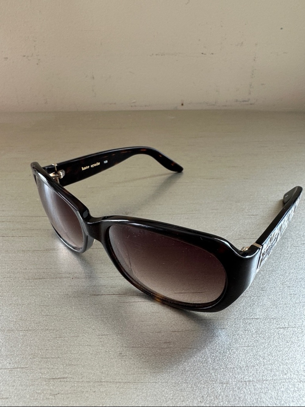 kate spade Black Tortoiseshell Sunglasses with Brown Gradient Lenses